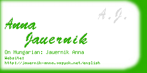 anna jauernik business card